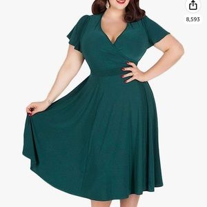 Nemidor Women's V-Neckline Stretchy Casual Midi Dress